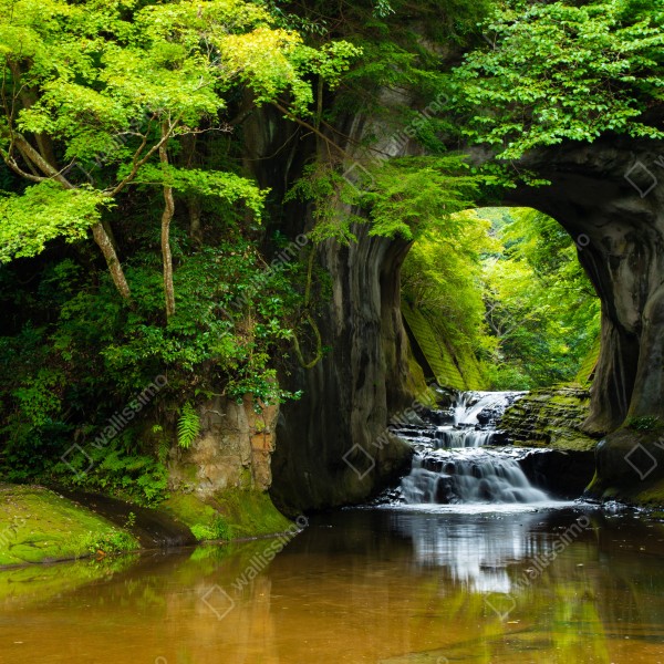 Tischaufkleber und Schreibtischaufkleber geheimer wasserfall im felsbogen – Wallnifity® Tischaufkleber und Schreibtischaufkleber geheimer wasserfall im felsbogen – Wallnifity®