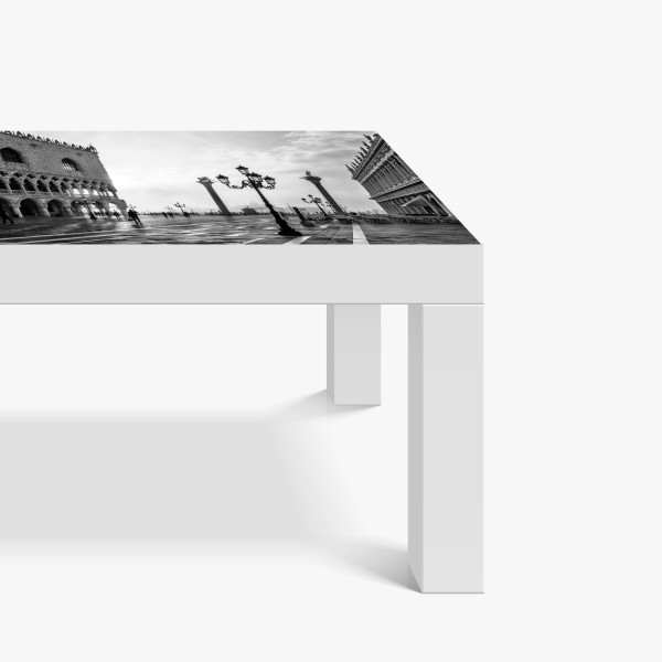 Tischaufkleber und Schreibtischaufkleber monochromes tropisches blattmuster – Wallnifity®