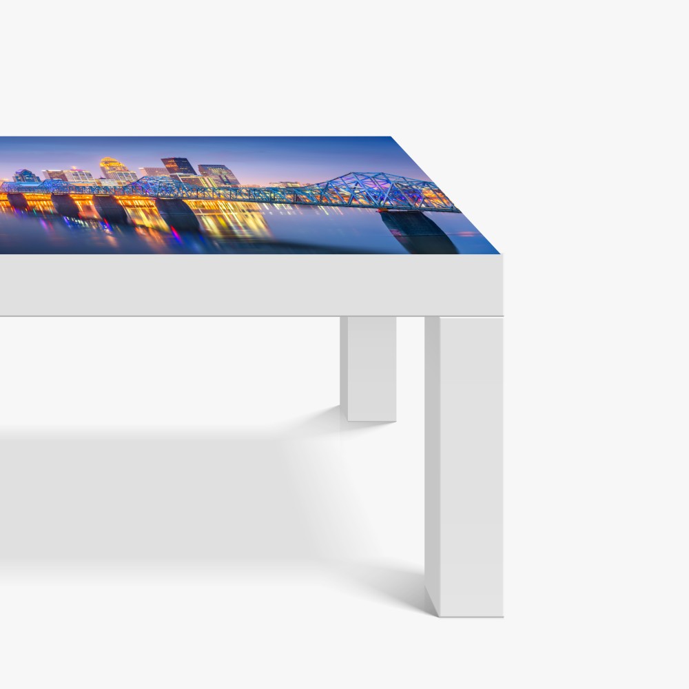 Tischaufkleber und Schreibtischaufkleber Louisville skyline bei dämmerung – Wallnifity® Tischaufkleber und Schreibtischaufkleber Louisville skyline bei dämmerung – Wallnifity®