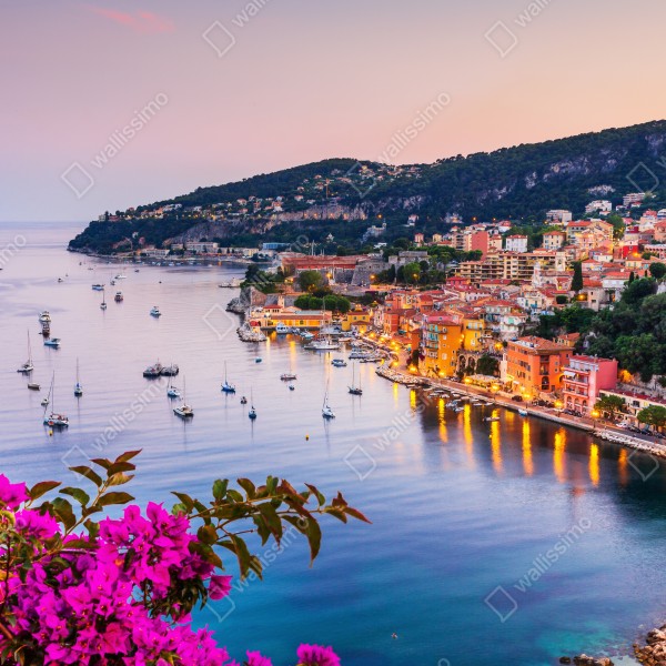 Tischaufkleber und Schreibtischaufkleber sonnenuntergang über Villefranche-sur-Mer – Wallnifity® Tischaufkleber und Schreibtischaufkleber sonnenuntergang über Villefranche-sur-Mer – Wallnifity®
