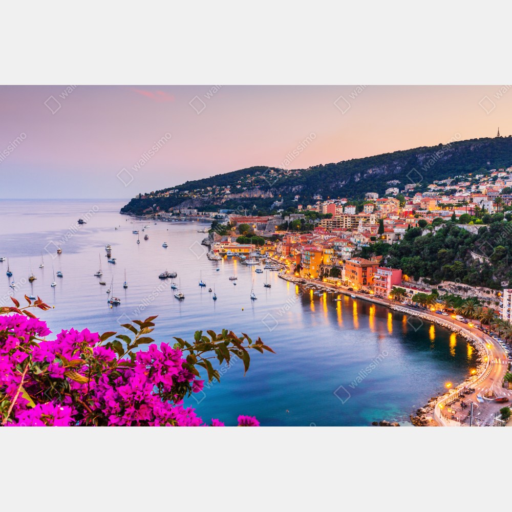 Tischaufkleber und Schreibtischaufkleber sonnenuntergang über Villefranche-sur-Mer – Wallnifity® Tischaufkleber und Schreibtischaufkleber sonnenuntergang über Villefranche-sur-Mer – Wallnifity®