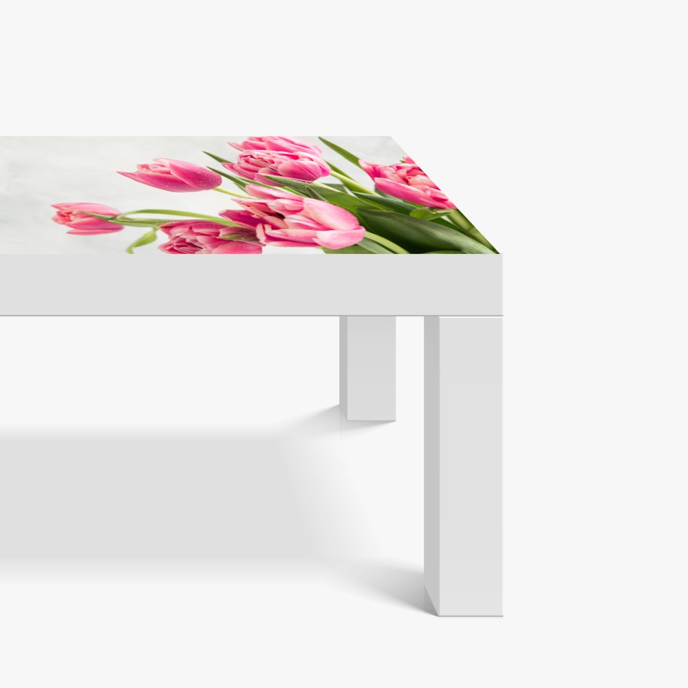 Tischaufkleber und Schreibtischaufkleber eleganter strauß rosa tulpen – Wallnifity® Tischaufkleber und Schreibtischaufkleber eleganter strauß rosa tulpen – Wallnifity®