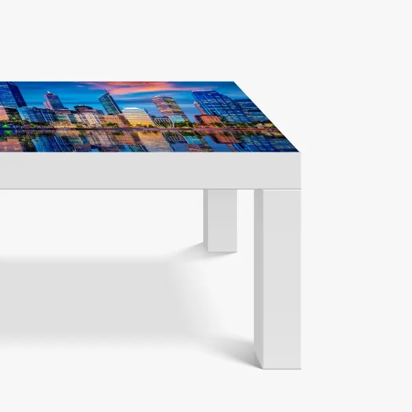 Tischaufkleber und Schreibtischaufkleber Perth skyline bei sonnenuntergang – Wallnifity® Tischaufkleber und Schreibtischaufkleber Perth skyline bei sonnenuntergang – Wallnifity®