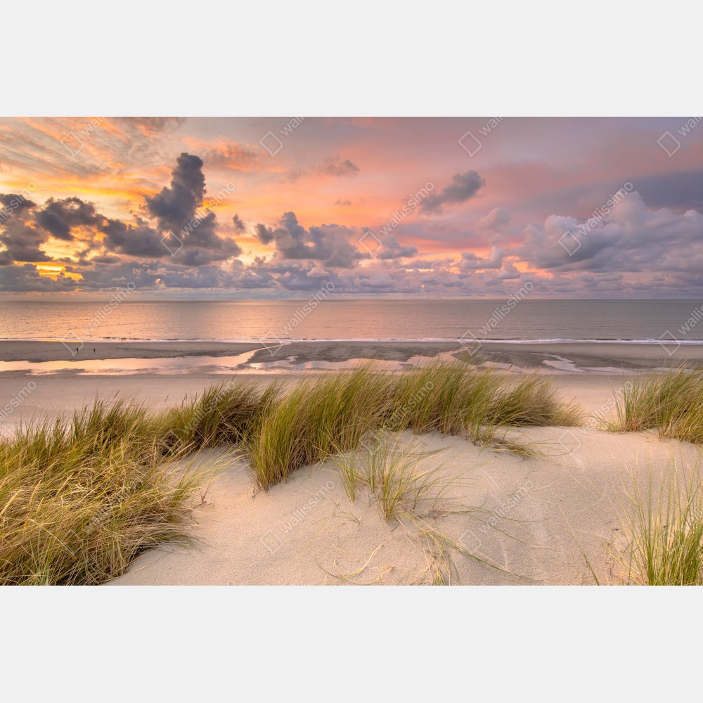 Tischaufkleber und Schreibtischaufkleber sonnenuntergang über dünen in Zeeland – Wallnifity® Tischaufkleber und Schreibtischaufkleber sonnenuntergang über dünen in Zeeland – Wallnifity®