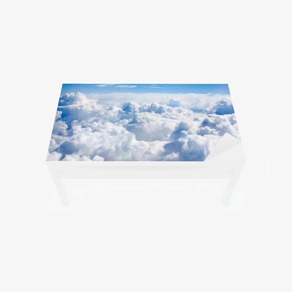 Tischaufkleber und Schreibtischaufkleber ruhige wolkenlandschaft am blauen himmel – Wallnifity®