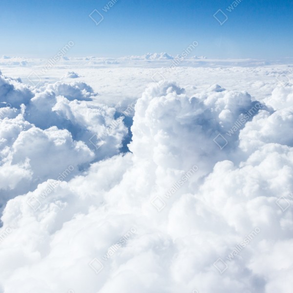 Tischaufkleber und Schreibtischaufkleber blick von oben: sanfte wolken und blauer himmel – Wallnifity® Tischaufkleber und Schreibtischaufkleber blick von oben: sanfte wolken und blauer himmel – Wallnifity®