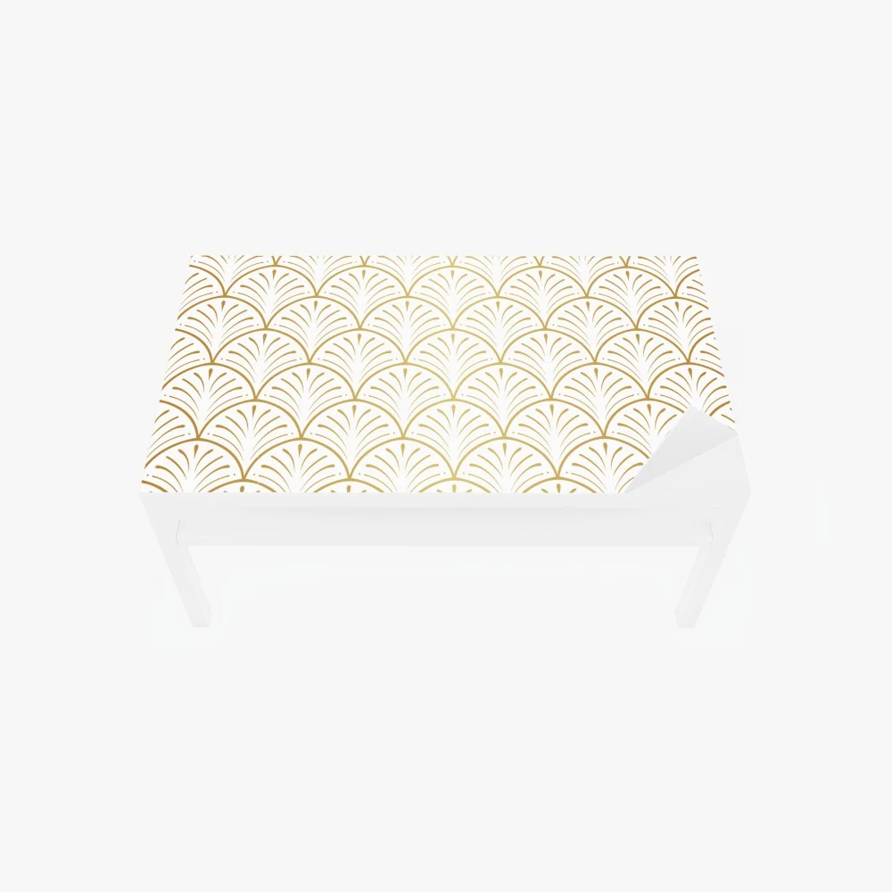 Tischaufkleber und Schreibtischaufkleber goldenes art deco fächermuster – Wallnifity® Tischaufkleber und Schreibtischaufkleber goldenes art deco fächermuster – Wallnifity®