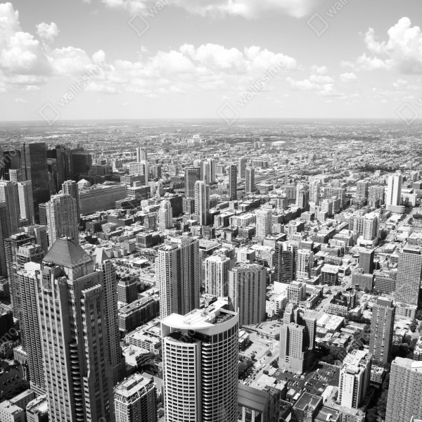 Tischaufkleber und Schreibtischaufkleber Chicago skyline in graustufen – Wallnifity® Tischaufkleber und Schreibtischaufkleber Chicago skyline in graustufen – Wallnifity®