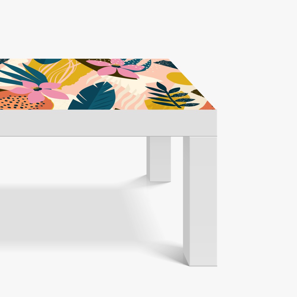 Tischaufkleber und Schreibtischaufkleber tropisches abstraktes blumenmotiv – Wallnifity® Tischaufkleber und Schreibtischaufkleber tropisches abstraktes blumenmotiv – Wallnifity®