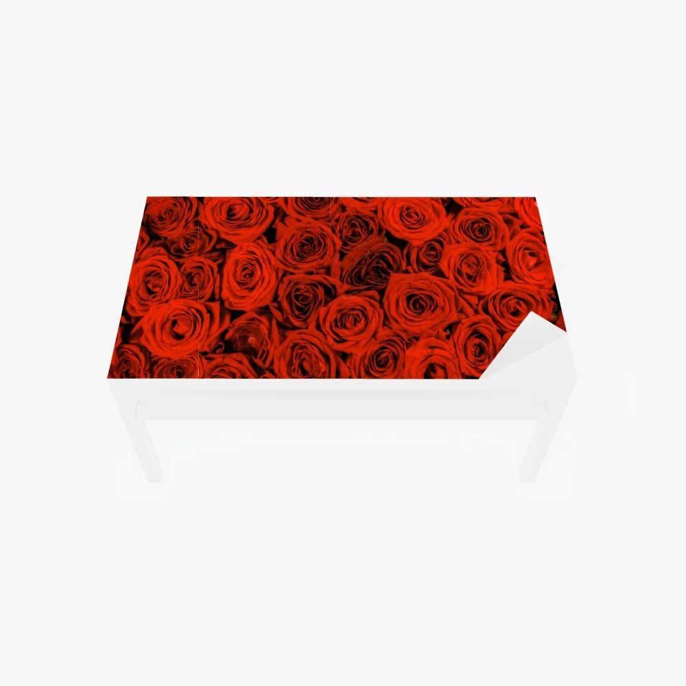 Tischaufkleber und Schreibtischaufkleber prächtiger strauß roter rosen – Wallnifity®