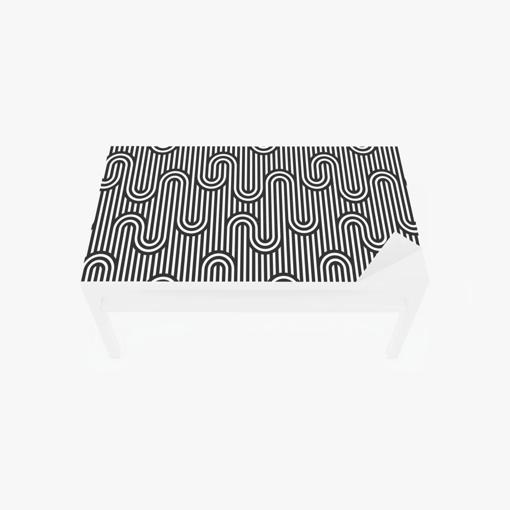 Tischaufkleber und Schreibtischaufkleber schwarz-weiß geometrisches optisches muster – Wallnifity® Tischaufkleber und Schreibtischaufkleber schwarz-weiß geometrisches optisches muster – Wallnifity®