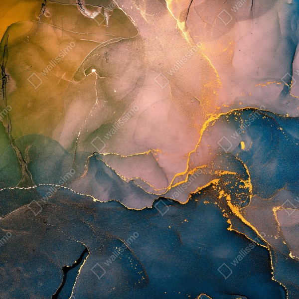 Tischaufkleber und Schreibtischaufkleber blaues und goldenes abstraktes marmormotiv – Wallnifity® Tischaufkleber und Schreibtischaufkleber blaues und goldenes abstraktes marmormotiv – Wallnifity®