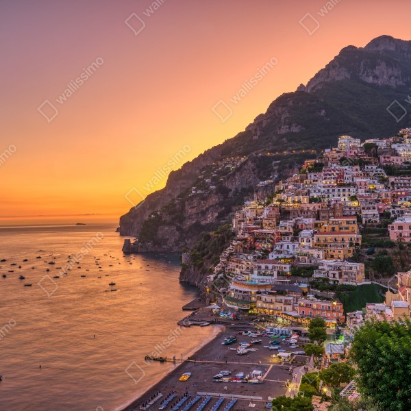 Tischaufkleber und Schreibtischaufkleber sonnenuntergang über Positano, Amalfiküste – Wallnifity® Tischaufkleber und Schreibtischaufkleber sonnenuntergang über Positano, Amalfiküste – Wallnifity®
