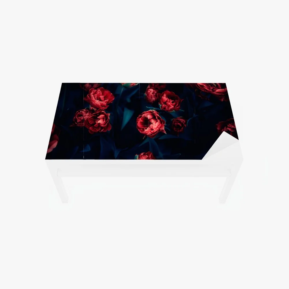 Tischaufkleber und Schreibtischaufkleber dunkler roter tulpenstrauß – Wallnifity® Tischaufkleber und Schreibtischaufkleber dunkler roter tulpenstrauß – Wallnifity®