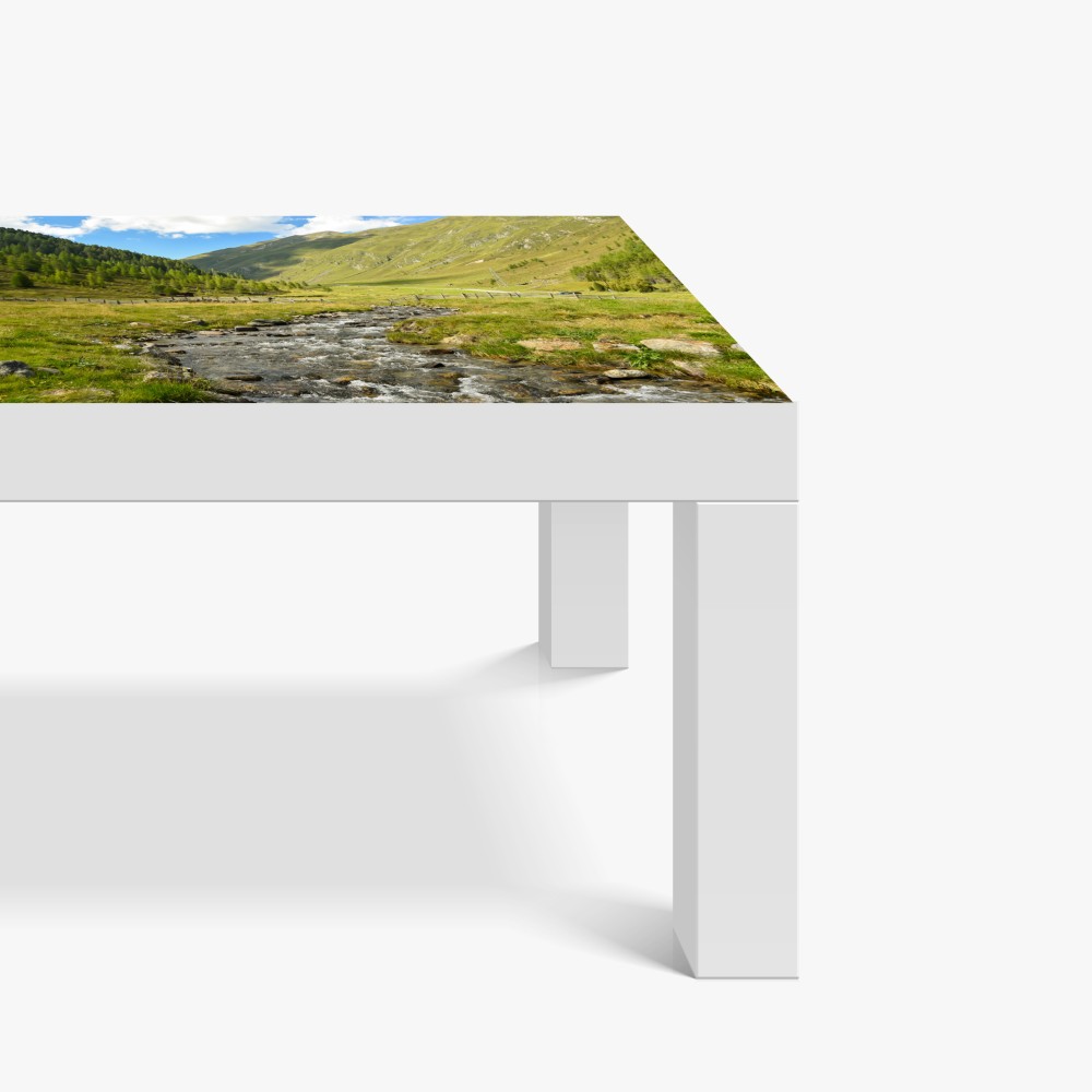 Tischaufkleber und Schreibtischaufkleber alpenbach im sonnigen tal – Wallnifity® Tischaufkleber und Schreibtischaufkleber alpenbach im sonnigen tal – Wallnifity®