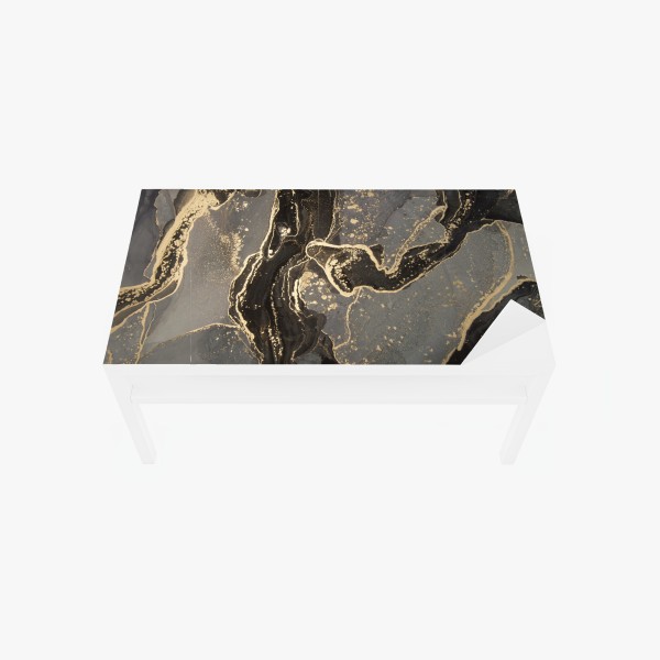 Tischaufkleber und Schreibtischaufkleber goldenes art deco fächermuster – Wallnifity®