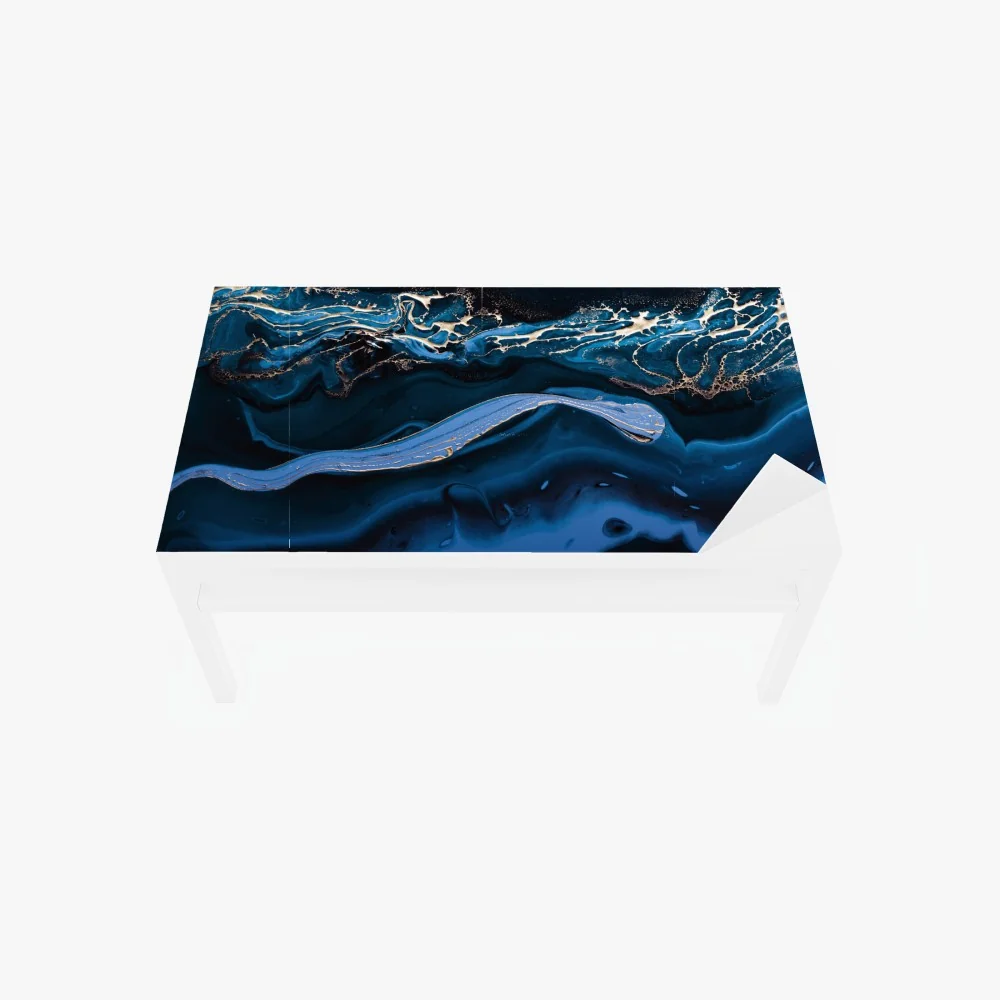 Tischaufkleber und Schreibtischaufkleber marineblaue und goldene abstraktion – Wallnifity® Tischaufkleber und Schreibtischaufkleber marineblaue und goldene abstraktion – Wallnifity®