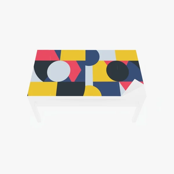 Tischaufkleber und Schreibtischaufkleber pastell geometrische mosaik – Wallnifity®
