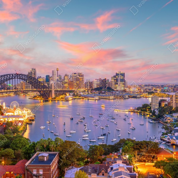 Tischaufkleber und Schreibtischaufkleber sonnenuntergang über Sydney – Wallnifity® Tischaufkleber und Schreibtischaufkleber sonnenuntergang über Sydney – Wallnifity®