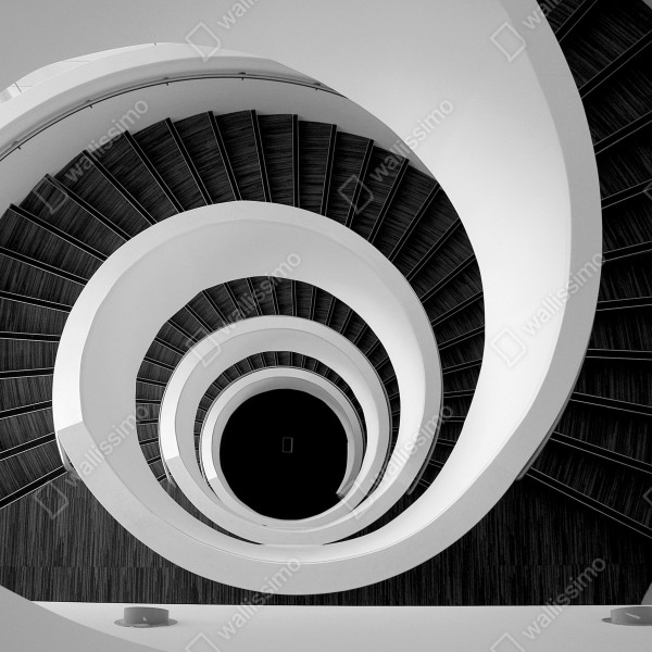 Tischaufkleber und Schreibtischaufkleber spiraltreppe in monochrom – Wallnifity® Tischaufkleber und Schreibtischaufkleber spiraltreppe in monochrom – Wallnifity®