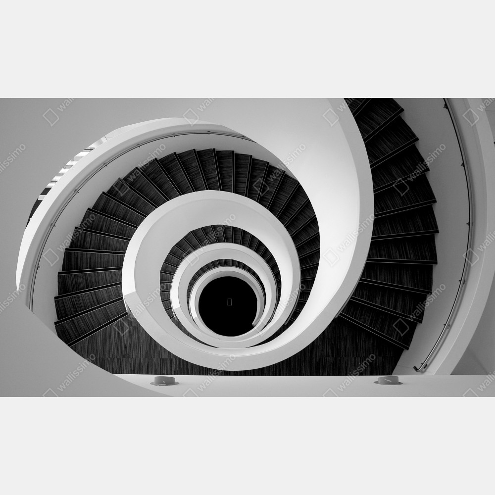 Tischaufkleber und Schreibtischaufkleber spiraltreppe in monochrom – Wallnifity® Tischaufkleber und Schreibtischaufkleber spiraltreppe in monochrom – Wallnifity®