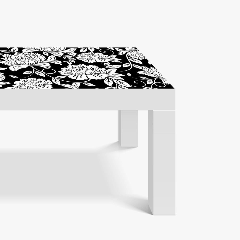 Tischaufkleber und Schreibtischaufkleber monochromes blumenmuster – Wallnifity® Tischaufkleber und Schreibtischaufkleber monochromes blumenmuster – Wallnifity®