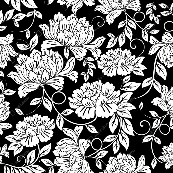 Tischaufkleber und Schreibtischaufkleber monochromes blumenmuster – Wallnifity® Tischaufkleber und Schreibtischaufkleber monochromes blumenmuster – Wallnifity®