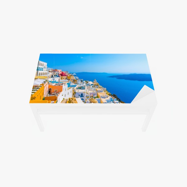 Tischaufkleber und Schreibtischaufkleber sonnige ansicht der caldera von Santorini – Wallnifity® Tischaufkleber und Schreibtischaufkleber sonnige ansicht der caldera von Santorini – Wallnifity®