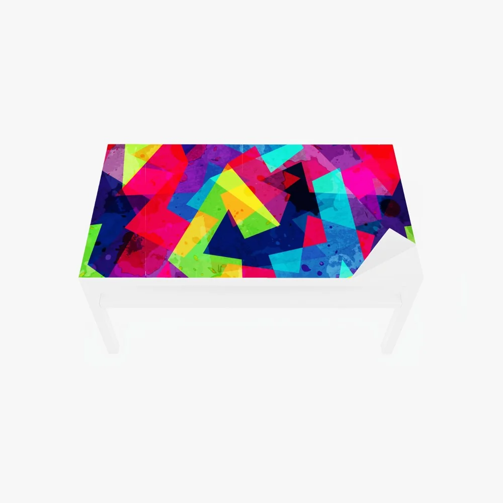 Tischaufkleber und Schreibtischaufkleber lebendige geometrische aquarell-collage – Wallnifity® Tischaufkleber und Schreibtischaufkleber lebendige geometrische aquarell-collage – Wallnifity®