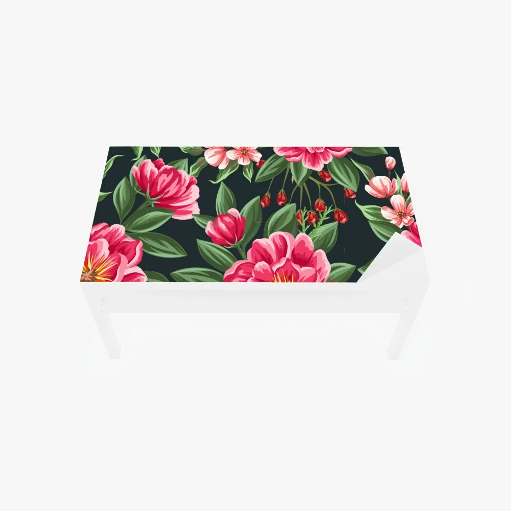 Tischaufkleber und Schreibtischaufkleber rosa aquarell blumenmuster auf dunklem hintergrund – Wallnifity® Tischaufkleber und Schreibtischaufkleber rosa aquarell blumenmuster auf dunklem hintergrund – Wallnifity®