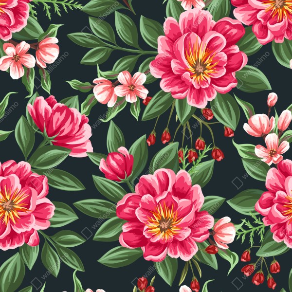 Tischaufkleber und Schreibtischaufkleber rosa aquarell blumenmuster auf dunklem hintergrund – Wallnifity® Tischaufkleber und Schreibtischaufkleber rosa aquarell blumenmuster auf dunklem hintergrund – Wallnifity®