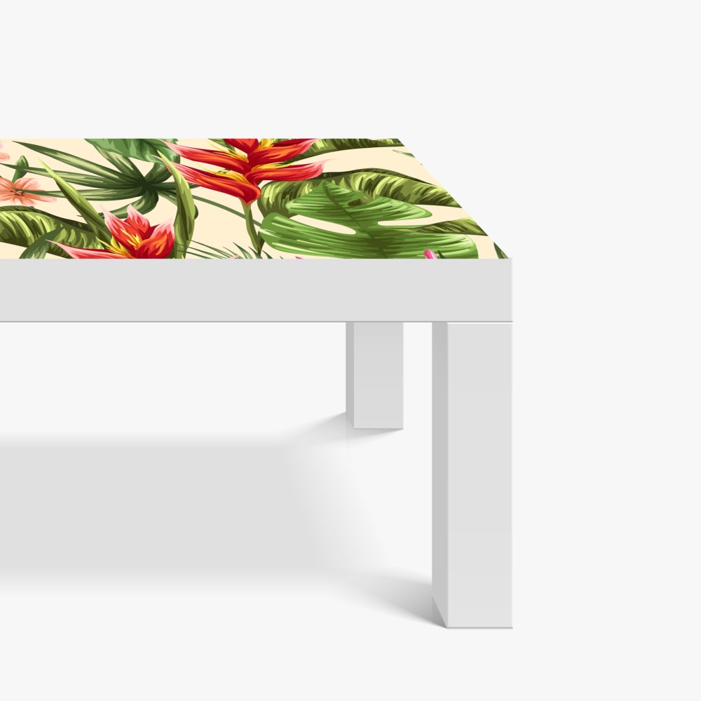 Tischaufkleber und Schreibtischaufkleber tropisches blumenmuster mit hibiskus und plumeria – Wallnifity® Tischaufkleber und Schreibtischaufkleber tropisches blumenmuster mit hibiskus und plumeria – Wallnifity®