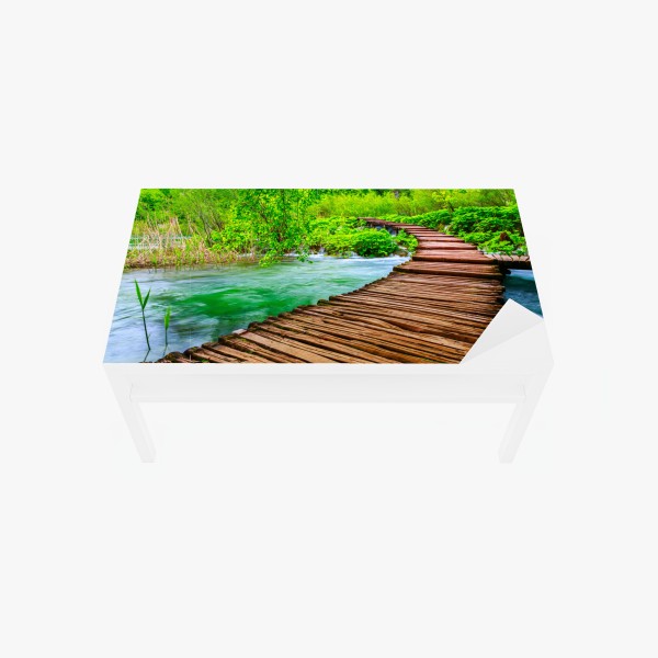 Tischaufkleber und Schreibtischaufkleber rosa orchideen spiegelung – Wallnifity®