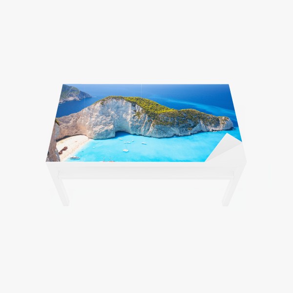 Tischaufkleber und Schreibtischaufkleber Navagio-Bucht türkisblauer strand, Zakynthos – Wallnifity® Tischaufkleber und Schreibtischaufkleber Navagio-Bucht türkisblauer strand, Zakynthos – Wallnifity®