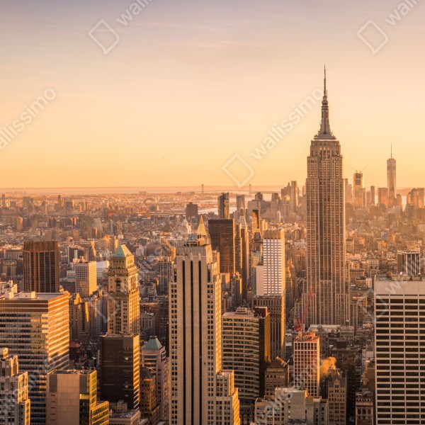 Tischaufkleber und Schreibtischaufkleber goldener sonnenuntergang über der skyline von New York – Wallnifity® Tischaufkleber und Schreibtischaufkleber goldener sonnenuntergang über der skyline von New York – Wallnifity®