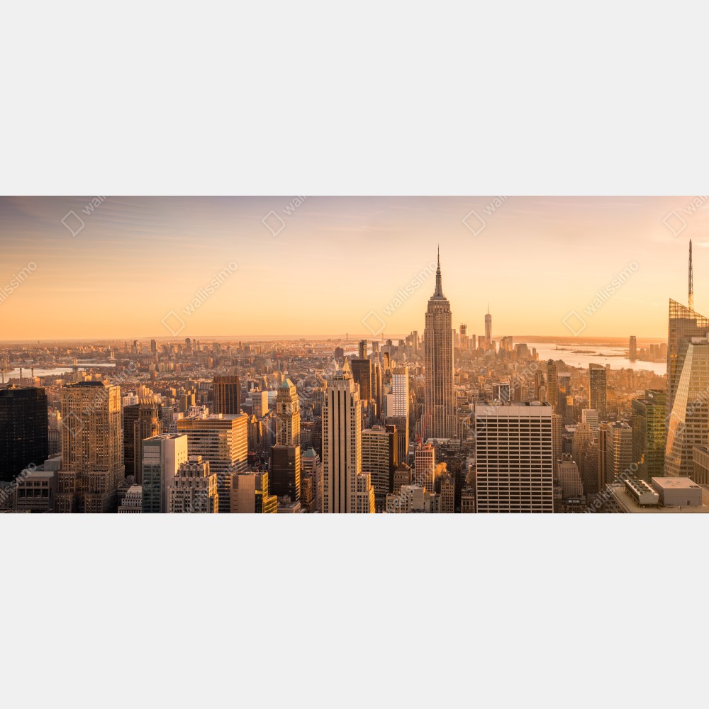 Tischaufkleber und Schreibtischaufkleber goldener sonnenuntergang über der skyline von New York – Wallnifity® Tischaufkleber und Schreibtischaufkleber goldener sonnenuntergang über der skyline von New York – Wallnifity®