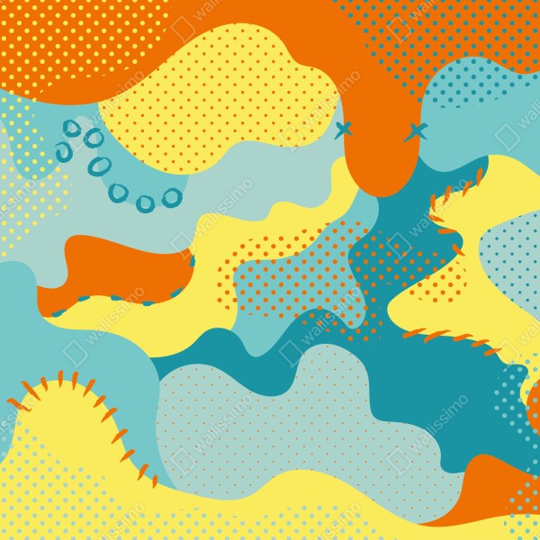Tischaufkleber und Schreibtischaufkleber lebendige abstrakte pop-art-komposition – Wallnifity® Tischaufkleber und Schreibtischaufkleber lebendige abstrakte pop-art-komposition – Wallnifity®