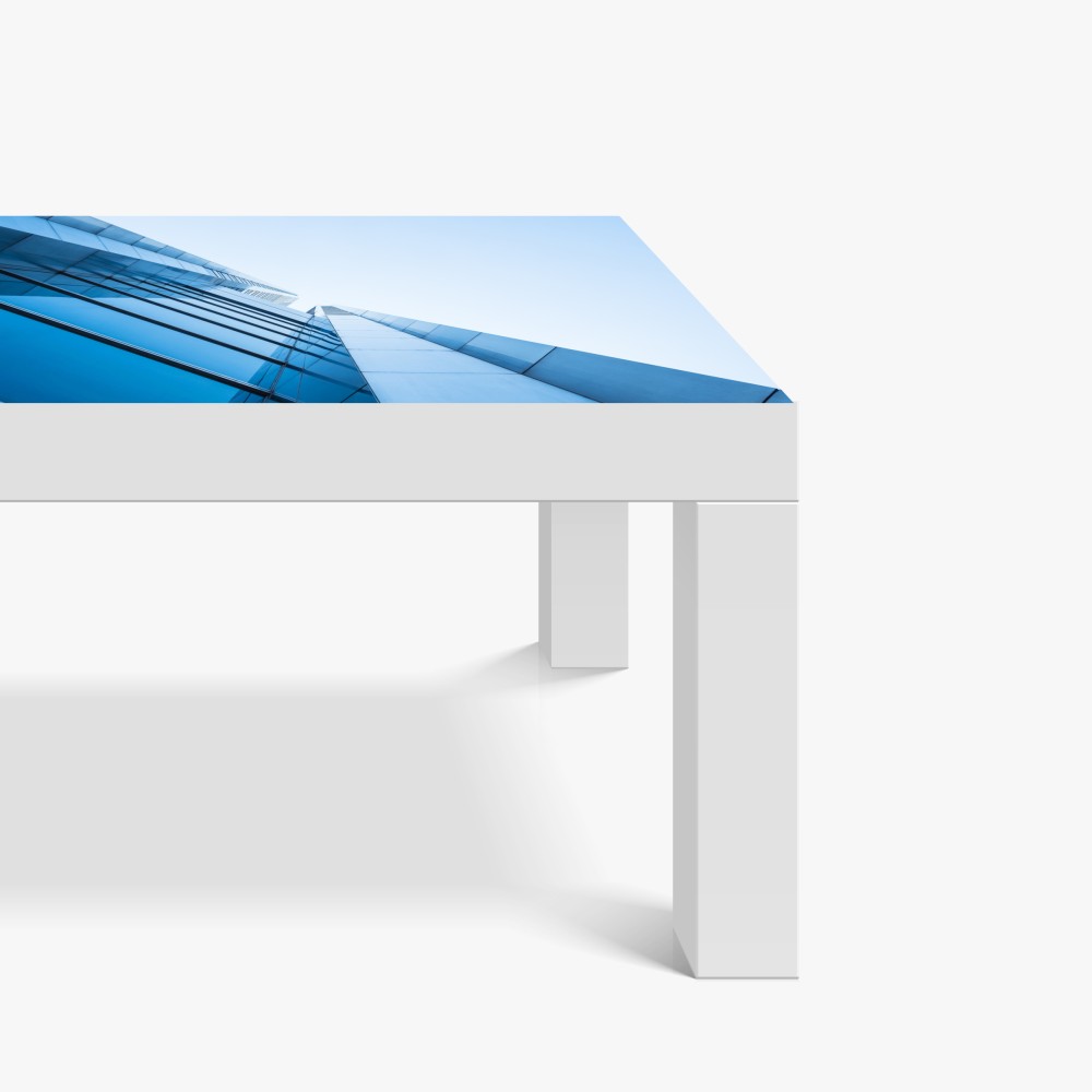 Tischaufkleber und Schreibtischaufkleber moderne blaue glasfassade – Wallnifity® Tischaufkleber und Schreibtischaufkleber moderne blaue glasfassade – Wallnifity®
