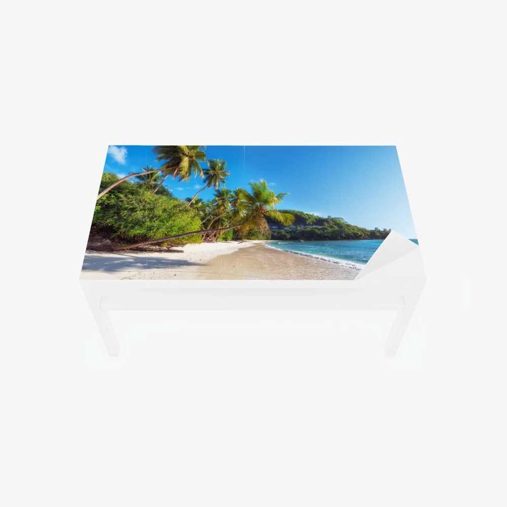 Tischaufkleber und Schreibtischaufkleber tropischer palmstrand – Wallnifity® Tischaufkleber und Schreibtischaufkleber tropischer palmstrand – Wallnifity®