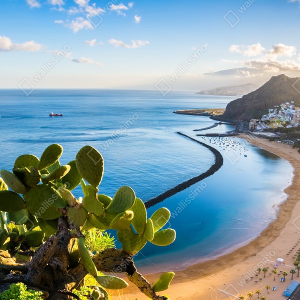 Tischaufkleber und Schreibtischaufkleber sonniger strand Las Teresitas panorama – Wallnifity® Tischaufkleber und Schreibtischaufkleber sonniger strand Las Teresitas panorama – Wallnifity®