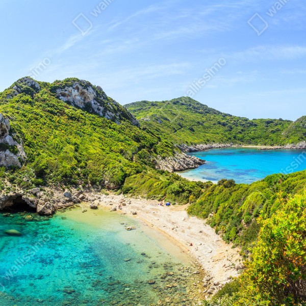Tischaufkleber und Schreibtischaufkleber türkisbucht auf einer insel – Wallnifity® Tischaufkleber und Schreibtischaufkleber türkisbucht auf einer insel – Wallnifity®