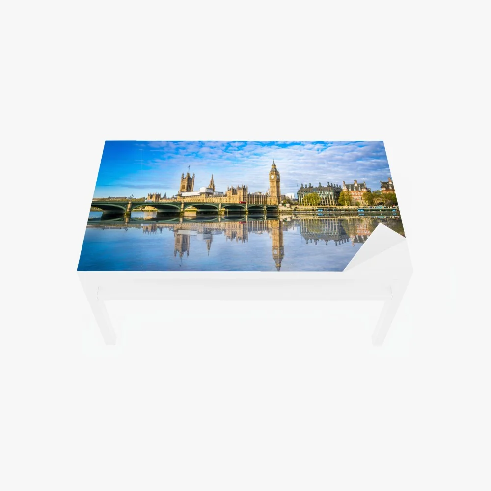 Tischaufkleber und Schreibtischaufkleber London skyline mit spiegelung auf dem fluss – Wallnifity® Tischaufkleber und Schreibtischaufkleber London skyline mit spiegelung auf dem fluss – Wallnifity®
