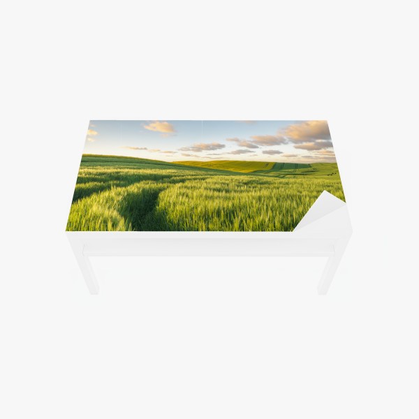 Tischaufkleber und Schreibtischaufkleber lastwagen bei sonnenuntergang auf der autobahn – Wallnifity®