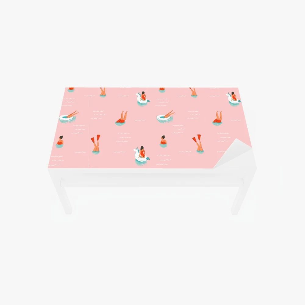 Tischaufkleber und Schreibtischaufkleber verspieltes pastell poolmuster – Wallnifity® Tischaufkleber und Schreibtischaufkleber verspieltes pastell poolmuster – Wallnifity®