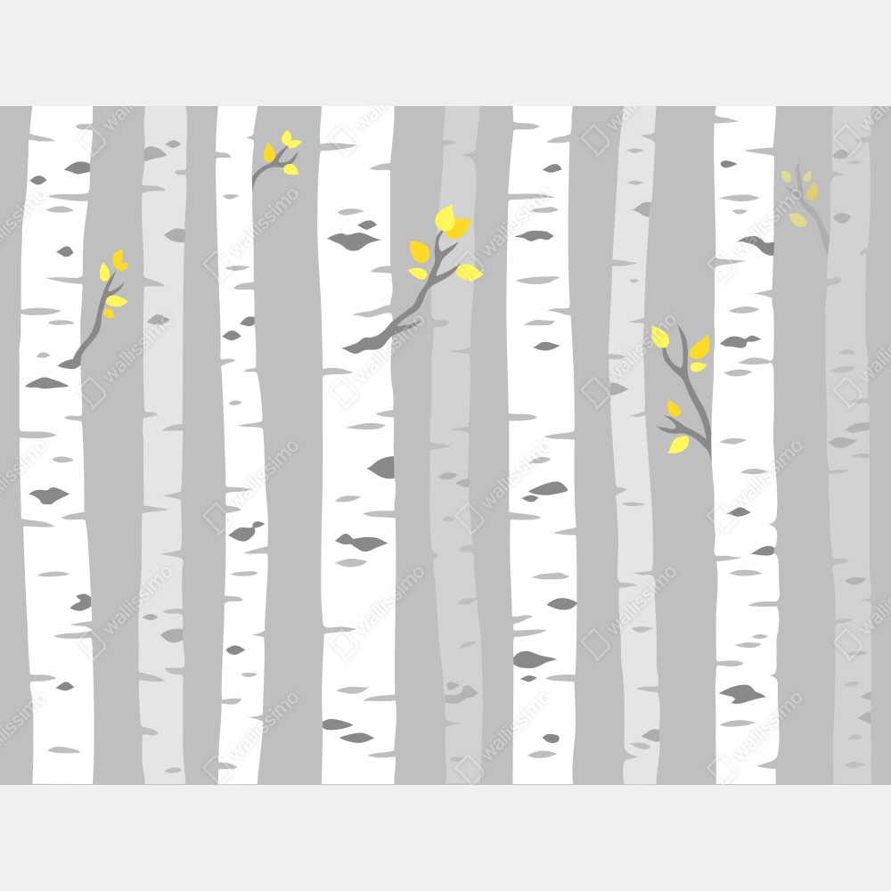 Tischaufkleber und Schreibtischaufkleber skandinavischer birkenwald – Wallnifity® Tischaufkleber und Schreibtischaufkleber skandinavischer birkenwald – Wallnifity®