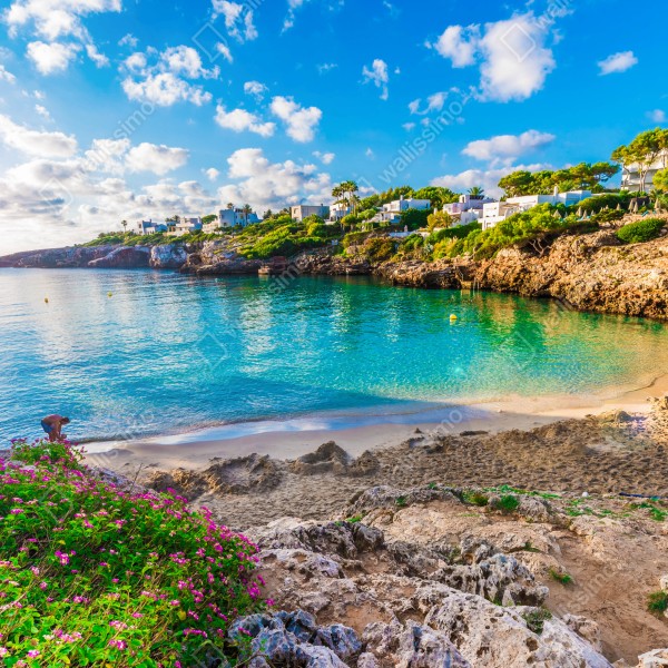Tischaufkleber und Schreibtischaufkleber sonnige Cala Esmeralda türkisbucht – Wallnifity® Tischaufkleber und Schreibtischaufkleber sonnige Cala Esmeralda türkisbucht – Wallnifity®