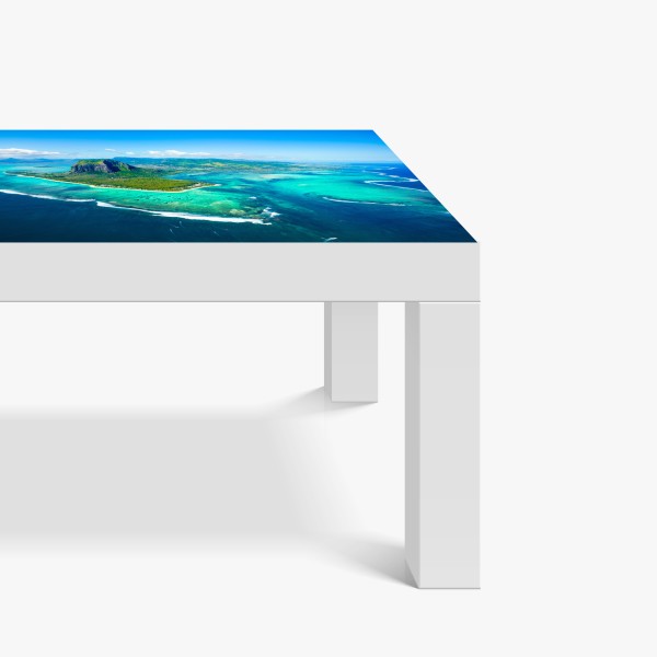 Tischaufkleber und Schreibtischaufkleber luftige wolkenlandschaft im soften blau – Wallnifity®