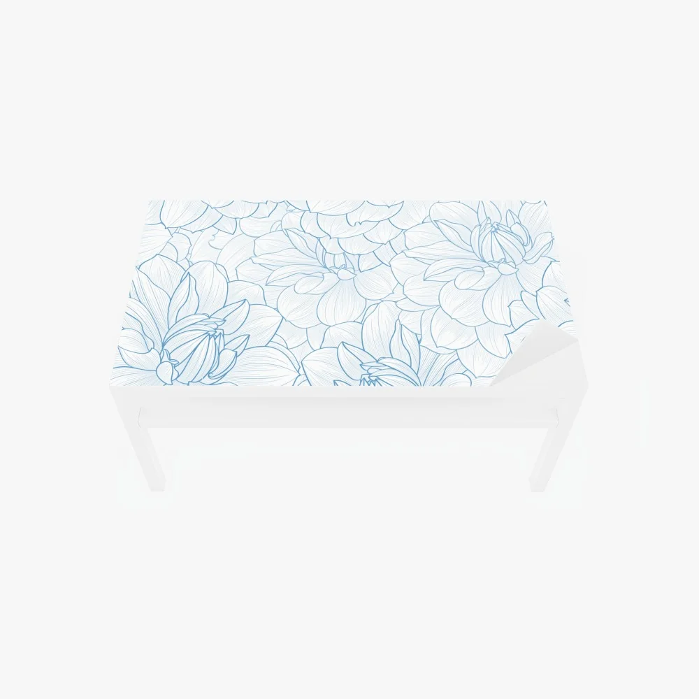 Tischaufkleber und Schreibtischaufkleber zartes blaues blumenmuster – Wallnifity® Tischaufkleber und Schreibtischaufkleber zartes blaues blumenmuster – Wallnifity®
