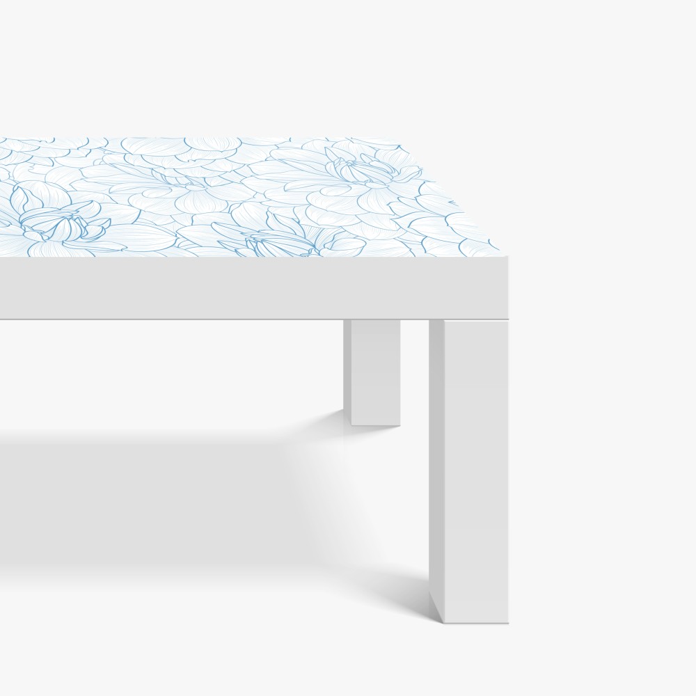Tischaufkleber und Schreibtischaufkleber zartes blaues blumenmuster – Wallnifity® Tischaufkleber und Schreibtischaufkleber zartes blaues blumenmuster – Wallnifity®