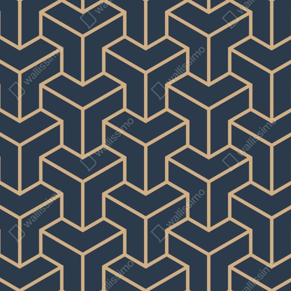 Tischaufkleber und Schreibtischaufkleber marineblaues geometrisches würfelmuster – Wallnifity® Tischaufkleber und Schreibtischaufkleber marineblaues geometrisches würfelmuster – Wallnifity®